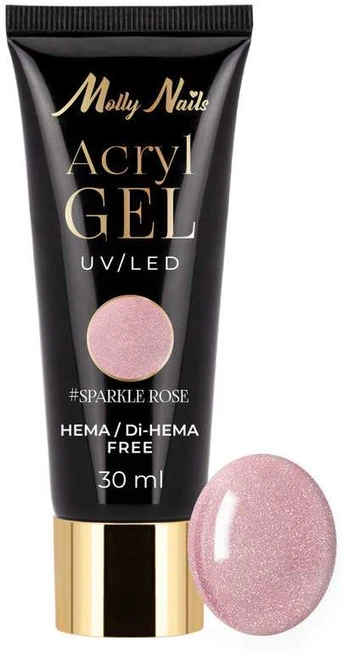 Polygelis Molly Nails, Sparkle Rose, 30 ml