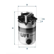 Kuro filtras UFI 24.095.00 kaina