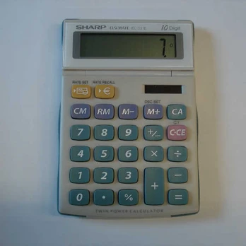 Skaičiuotuvas Sharp EL-331E, 10 skaičių