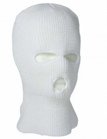 Mil-Tec Megztas pošalmis "BALACLAVA" 3H, Baltas