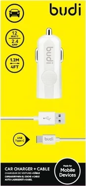 Įkroviklis Budi 1x USB-A 2.4 A (BD062T)