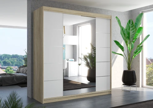 Sliding wardrobe with mirror DALMATIA 200
