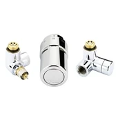 THERMOSTATIC SET LEFT TWO VALVES+ HEAD RAX+RA-URX+RLV-X CHROME