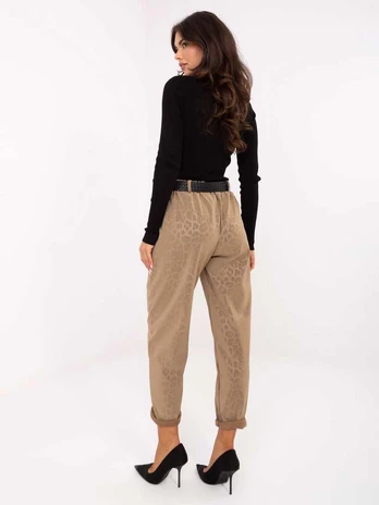 Moda Kelnės-IT-SP-242976.29P-camelowy