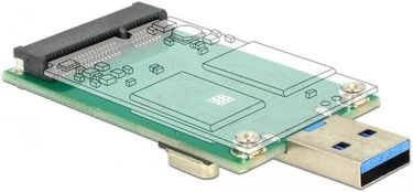 Adapteris Delock USB 3.0 To mSATA