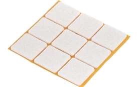Padukai SUKI, 25x25mm, baltos sp., veltinio, klijuojami, 9 vnt. kaina