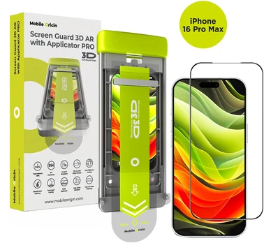 Screen Glass Protectors Mobile Origin Screen Guard 3D AR with Applicator PRO iPhone 16 Pro Max