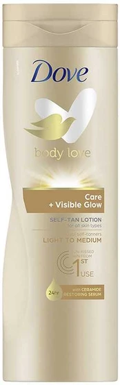 Dove VISIBLE GLOW Self-Tanning Losjonas kūnui Medium 400ml