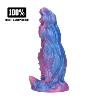 Fiction Cock Galactic Night Fiend Silicone Model Purple 21 cm