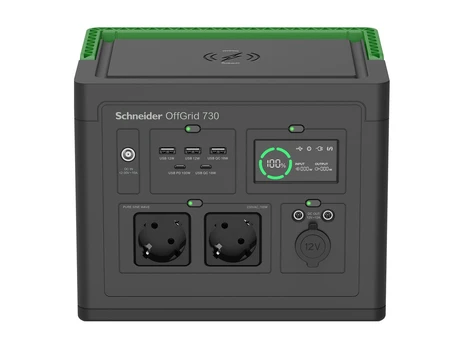 APC OffGrid Portable Power Station 730, 738Wh Lithium-ion, LCD, 2 CEE 7/3 Schuko outlets, Sinewave, 3 USB-A, 2 USB-C, Wireless C
