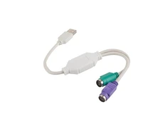 Adapteris Lanberg USB male, PS/2 x 2, balta kaina