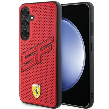 Dėklas Ferrari FEHCS24MPINR S24+ S926 raudona|red hardcase Big SF Perforated