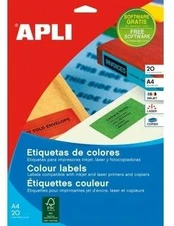 Lipnios etiketės Apli, A4, 170x257mm, 10 lapų kaina