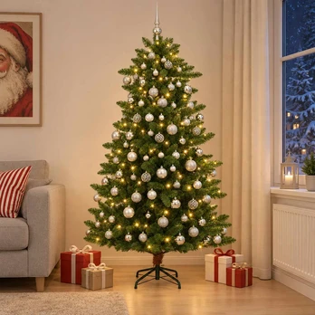 Artificial Christmas Tree with Bauble 180 cm 300 LED