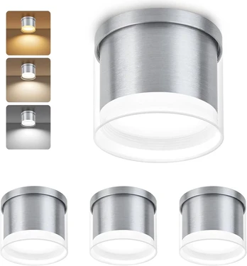 Led paviršinis prožektorius 90x86mm, 7w, 3cct, aliuminio korpusas