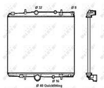 Variklio radiatorius NRF NRF 58313