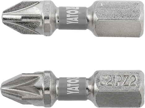 Yato BITS 1/4''X25 MM PZ2 2 PCS NI