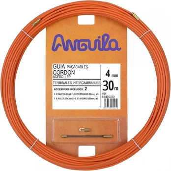 Kabelio pratraukėjas (30m, 4mm, oranžinis, plieninis)