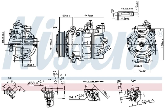 NISSENS  NIS 890754 Air conditioning compressor
