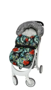 Sleeping Bag Minky - KOKON PRINT - RED FLOWER