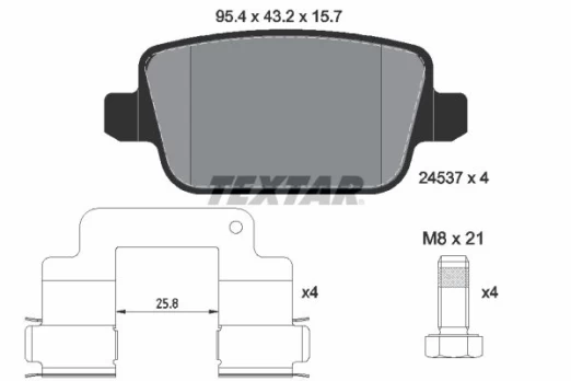 TEXTAR 2453701 Brake pad set