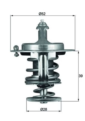 termostatas, aušinimo skystis MAHLE TX 71 82D