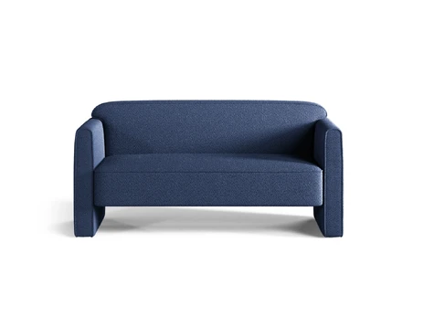 Boucle Sofa, "Abby", 2 Seats, 140x80x69, Navy Blue
