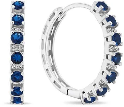 Brilio Silver Sparkling round earrings with zircons EA472WB