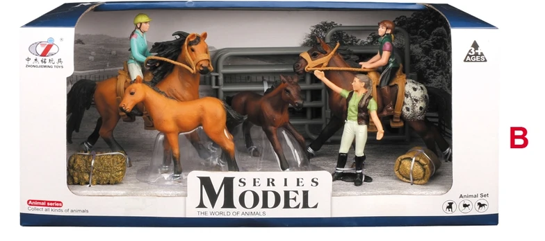 Set of Horses with Figurines