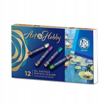 Aliejinės pastelės Astra, 12 spalvų