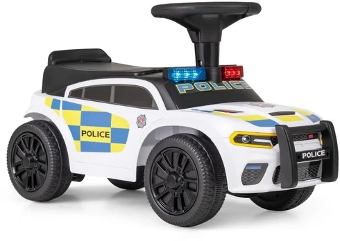 Policijos važinėjamas automobilis baltas