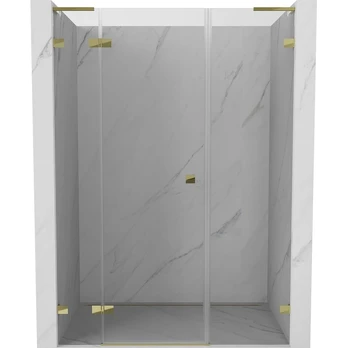 Dušo durys Mexen Lunar L Left, 145 cm x 200 cm, aukso
