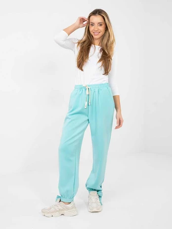 Italy Moda Kelnės-MI-SP-P6845.68-mietowy