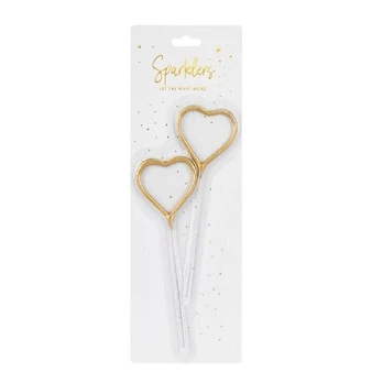 Širdies formos fejerverkai PartyDeco „Sparkler“, 16.5 cm