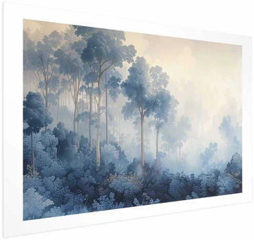 Artgeist Plakatas - Forest in Misty Mėlyna Shades
