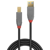 KABELAS USB3.2 A-B 5M/ANTHRA 36744 LINDY kaina