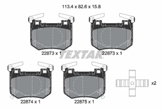 TEXTAR 2287301 Brake pad set