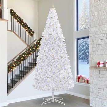 Dirbtinė Kalėdų eglutė su 300 LED Balta 400 cm PVC ir Plienas