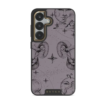 Aries - Samsung Galaxy S25 Plus Case, Elite Dark (Magnetic) / Gold / Purple