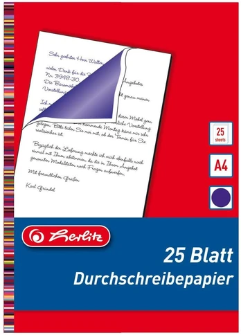Kopijavimo popierius Herlitz Carbon Paper, A4, 25 vnt.