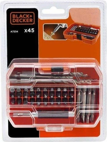 Black & Decker aksesuarų rinkinys 45 vnt.