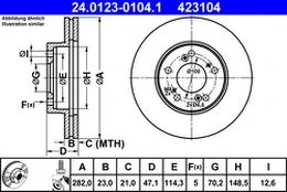 ATE 24.0123-0104.1 Brake Disc