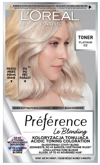 Toneris L’Oréal Paris Préferénce Le Blonding, platinum ice sp., 01
