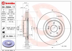 BREMBO 09.D994.11 Brake Disc kaina