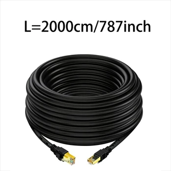 Greitas Cat8 Ethernet kabelis RJ45 jungtimis, 1.83m/6 Feet