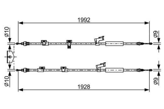 Trosas, stovėjimo stabdys BOSCH 1 987 482 494