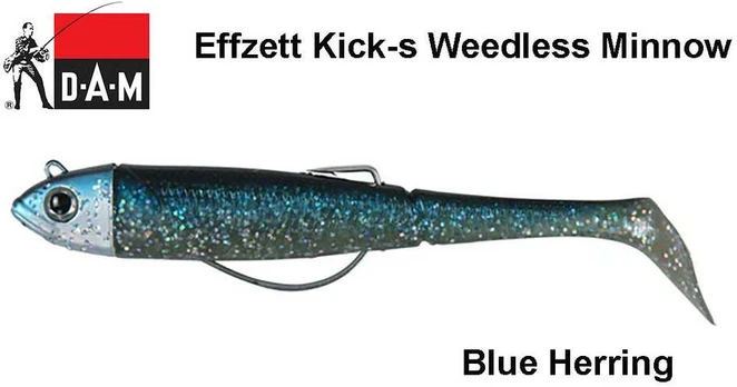 Guminukas DAM Effzett Kick-S Minnow Mėlyna Herring