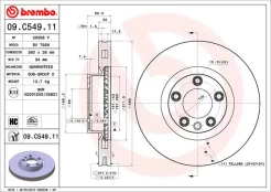 BREMBO 09.C549.11 Brake Disc kaina