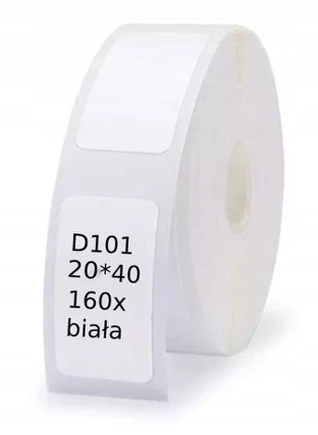 Terminės etiketės Niimbot D101 spausdintuvui, 20 × 40 mm, 160 vnt.