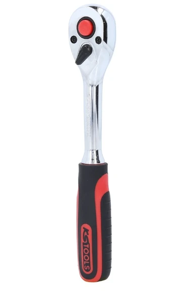 3/8" CHROMEplus Reversible ratchet, 72 teeth, plactic handle, KS Tools
